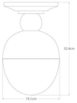 CLARK - Flush Mount in Hand-Rubbed Antique Brass with White Glass by Visual Comfort Europe - view 3